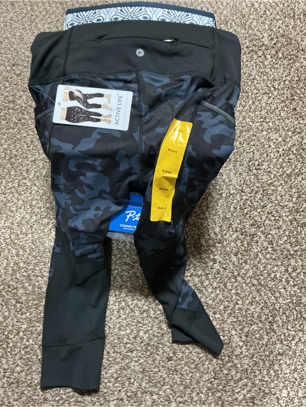 Kids Black Camo Active Leggings - Stretchy Performance Bottoms